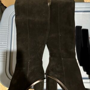 Black suede knee boots Sz 9.5